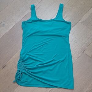 Prana Sport Tank Women's M Teal Activewear Shelf Bra Sleeveless Top